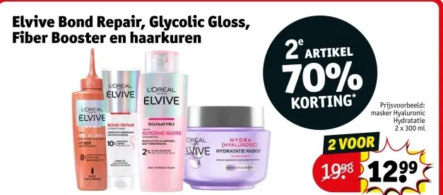 Aanbieding: Elvive Bond Repair, Glycolic Gloss, Fiber Booster