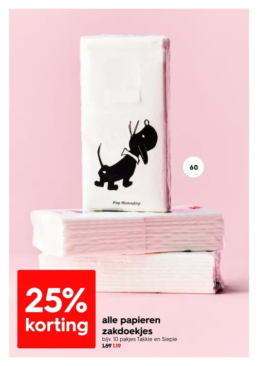 Aanbieding: Alle papieren zakdoekjes