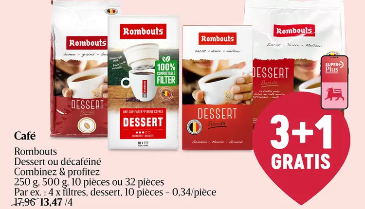 Offre: Café Rombouts Dessert ou décaféiné