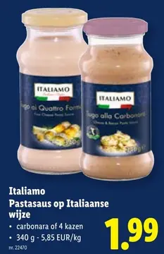 Aanbieding: Italiamo Pastasaus op Italiaanse wijze