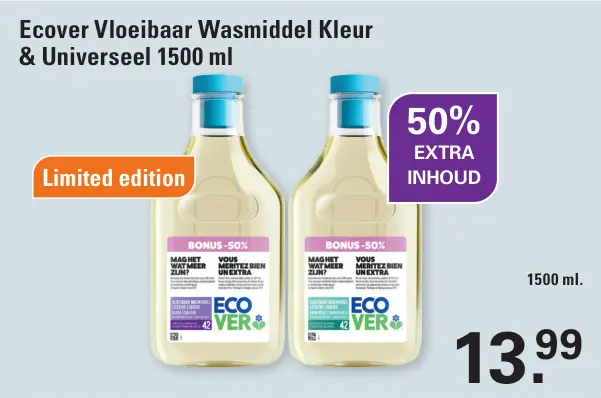 Aanbieding: Vloeibaar Wasmiddel Kleur & Universeel