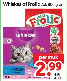 Aanbieding: Whiskas of Frolic