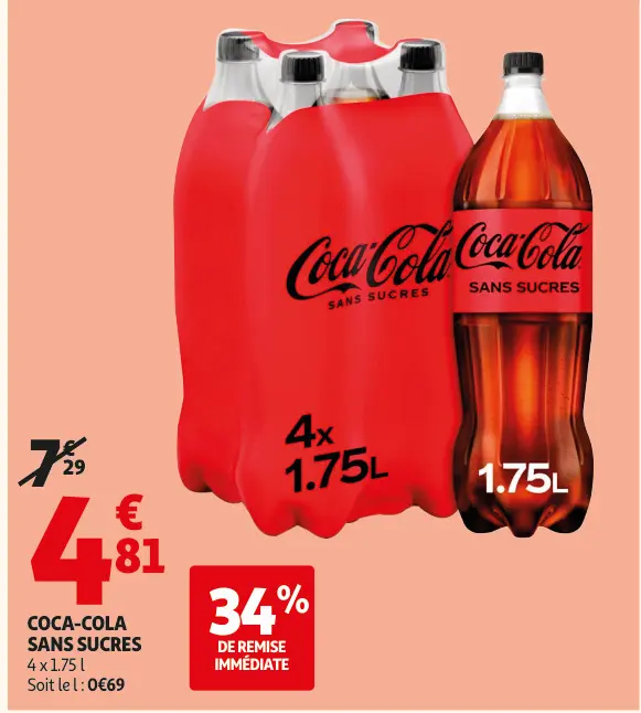 Aanbieding: Coca-cola sans sucres