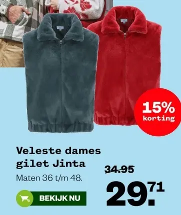 Aanbieding: Veleste dames gilet Jinta