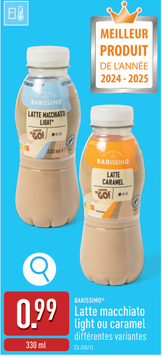 Offre: Latte macchiato light ou caramel