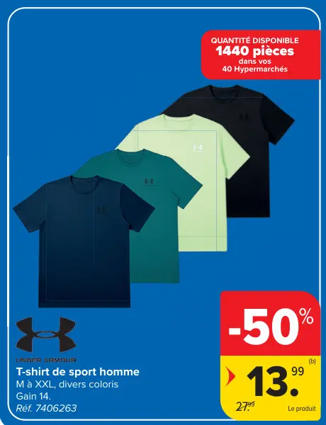 Offre: T-shirt de sport homme
