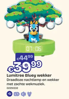 Aanbieding: Lumitree Bluey wekker