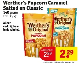 Promotie: Popcorn Caramel Salted en Classic