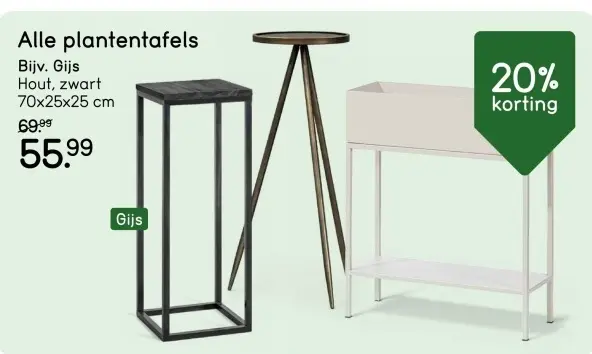 Aanbieding: plantentafels