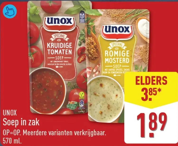 Aanbieding: Soep in zak