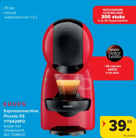Promotie: Espressomachine Piccolo XS YY5429FD