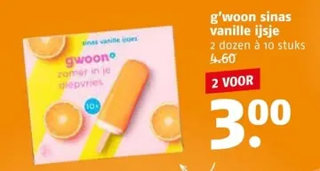 Aanbieding: g'woon sinas vanille ijsje
