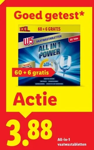 Aanbieding: Vaatwastabletten All in 1 Power