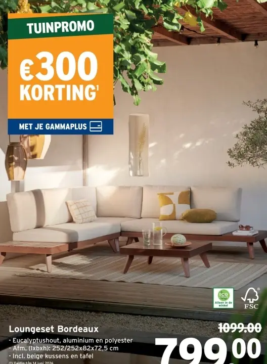 Promotie: Loungeset Bordeaux