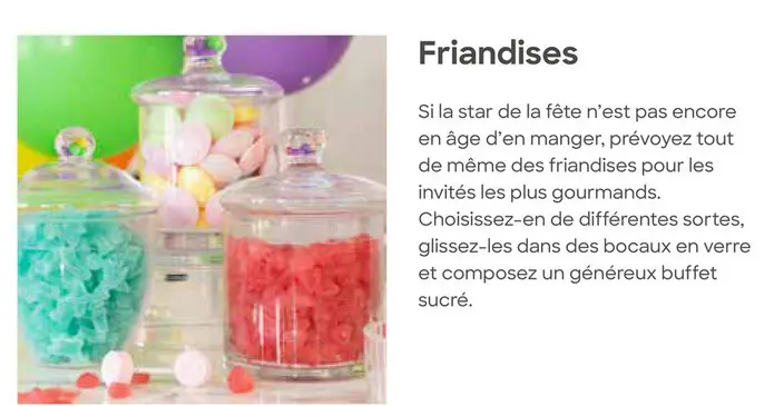 Offre: Friandises