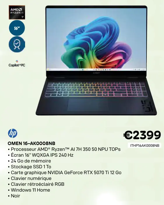 Offre: Omen 16-ak0008nb