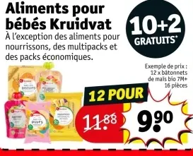 Offre: Aliments pour bébés