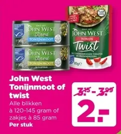 Aanbieding: John West Tonijnmoot of twist