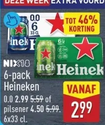 Aanbieding: 6-pack Heineken