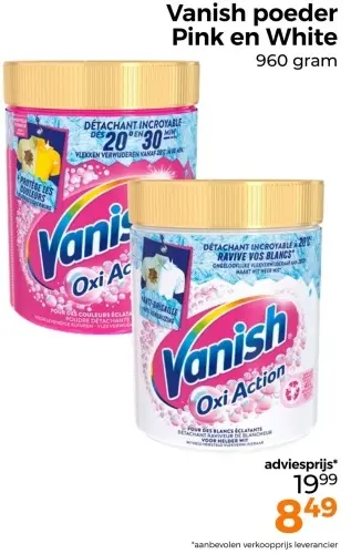 Aanbieding: Vanish poeder Pink en White