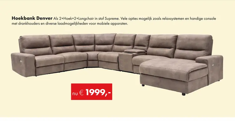 Aanbieding: Denver hoekbank