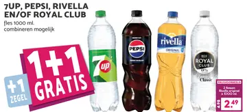 Aanbieding: Pepsi, RIVELLA, 7UP, ROYAL CLUB