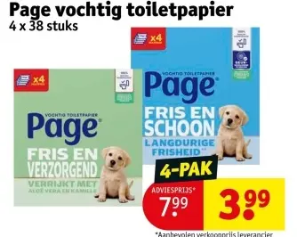 Promotie: vochtig toiletpapier