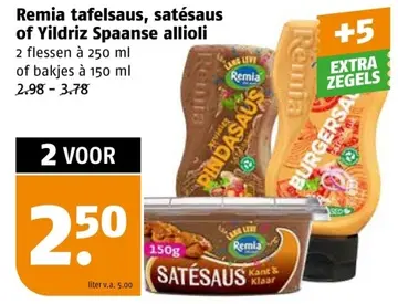 Aanbieding: Remia tafelsaus, satésaus of Yildriz Spaanse allioli