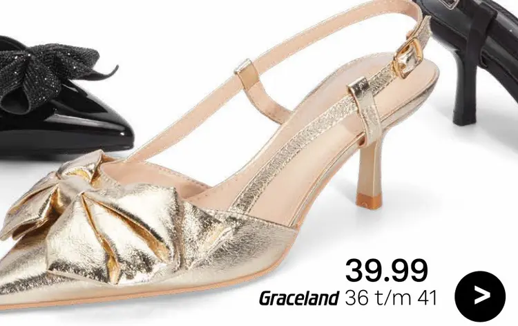 Promotie: Slingback heels with bow