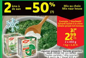 Offre: Légumes préparés / Bereide groenten