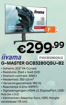 Aanbieding: G-master gcb3280qsu-b2
