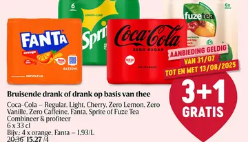 Aanbieding: Bruisende drank of drank op basis van thee