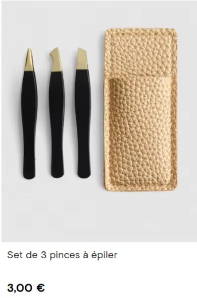 Offre: Set de 3 pinces à épiler