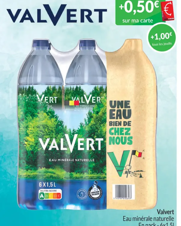 Offre: Valvert Eau minérale naturelle