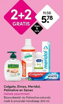 Aanbieding: Colgate, Elmex, Meridol, Palmolive en Sanex