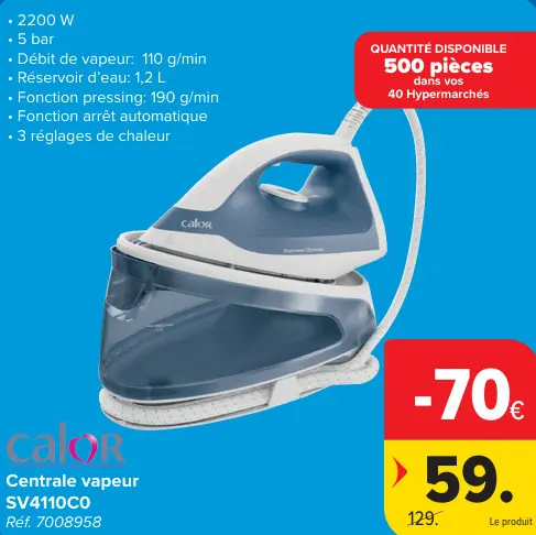 Offre: Centrale vapeur SV4110C0