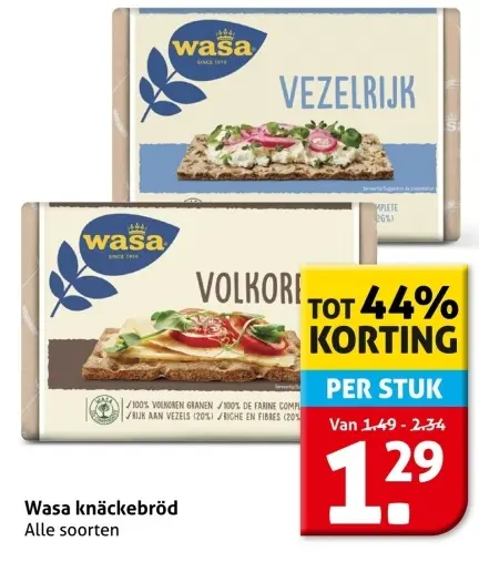 Aanbieding: Wasa knäckebröd