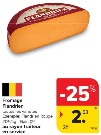 Offre: Fromage Flandrien