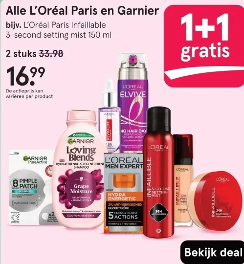 Aanbieding: Alle L'Oréal Paris en Garnier