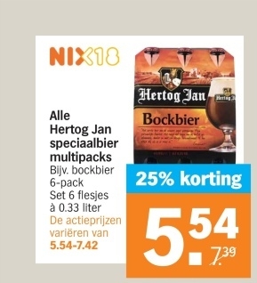 Aanbieding: Hertog Jan speciaalbier multipacks