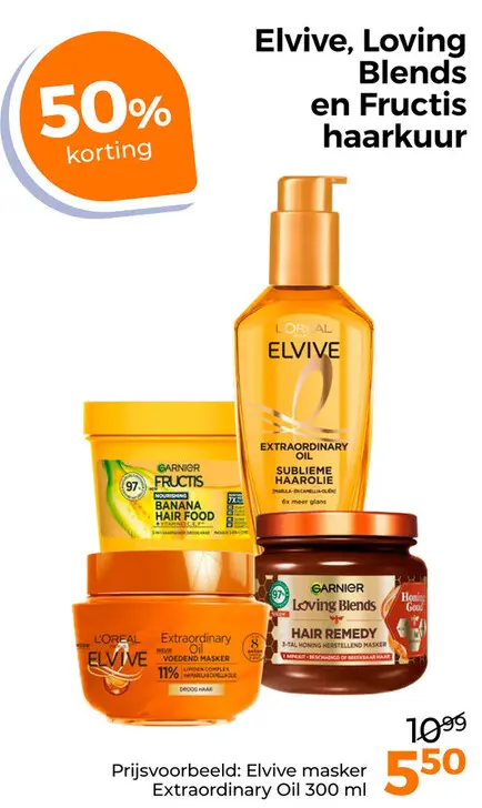 Aanbieding: Elvive masker Extraordinary Oil