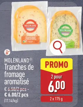 Offre: Tranches de fromage aromatisé