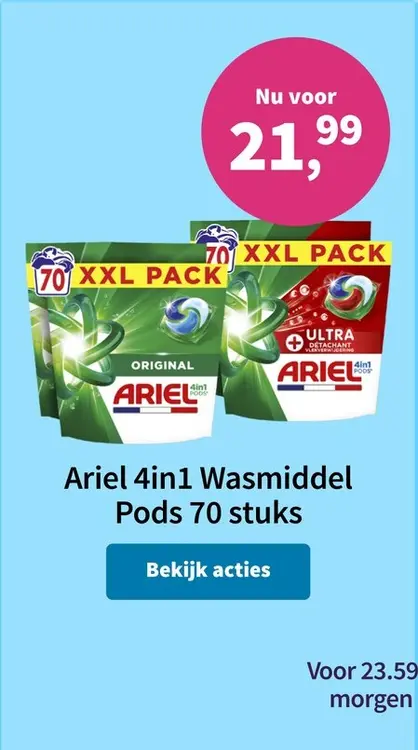 Aanbieding: Ariel 4in1 Wasmiddel Pods