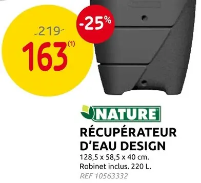 Offre: NATURE Récupérateur d'eau design