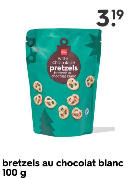 Offre: witte chocolade pretzels