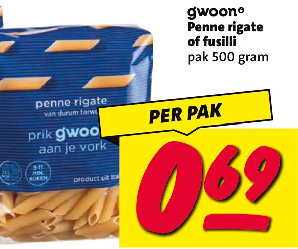 Aanbieding: Penne rigate of fusilli