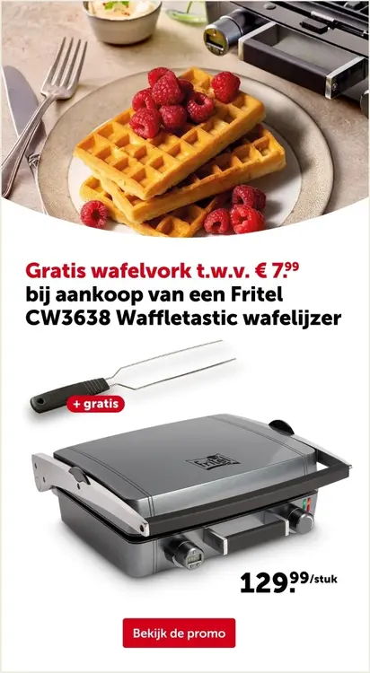 Promotie: Fritel CW3638 Waffletastic wafelijzer