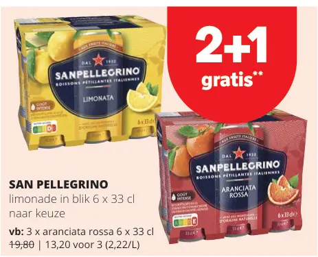 Promotie: San Pellegrino limonade in blik