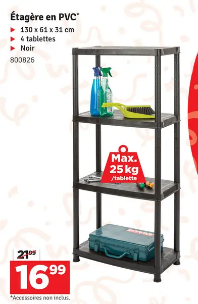 Offre: Étagère en PVC