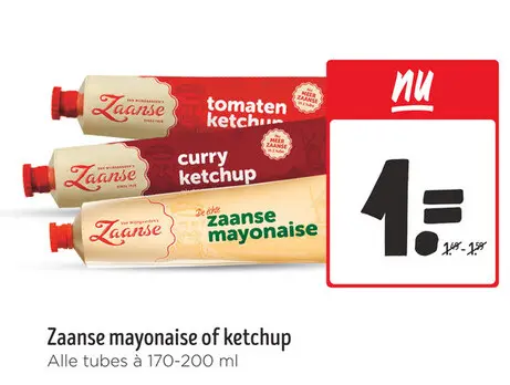 Aanbieding: Zaanse mayonaise of ketchup